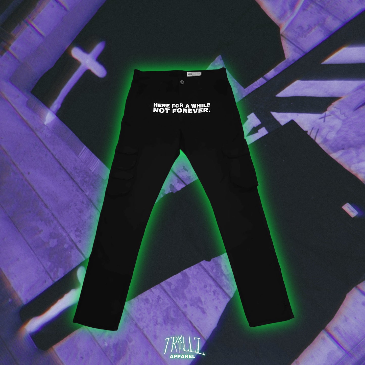 NOT FOREVER BLACK CARGO PANTS