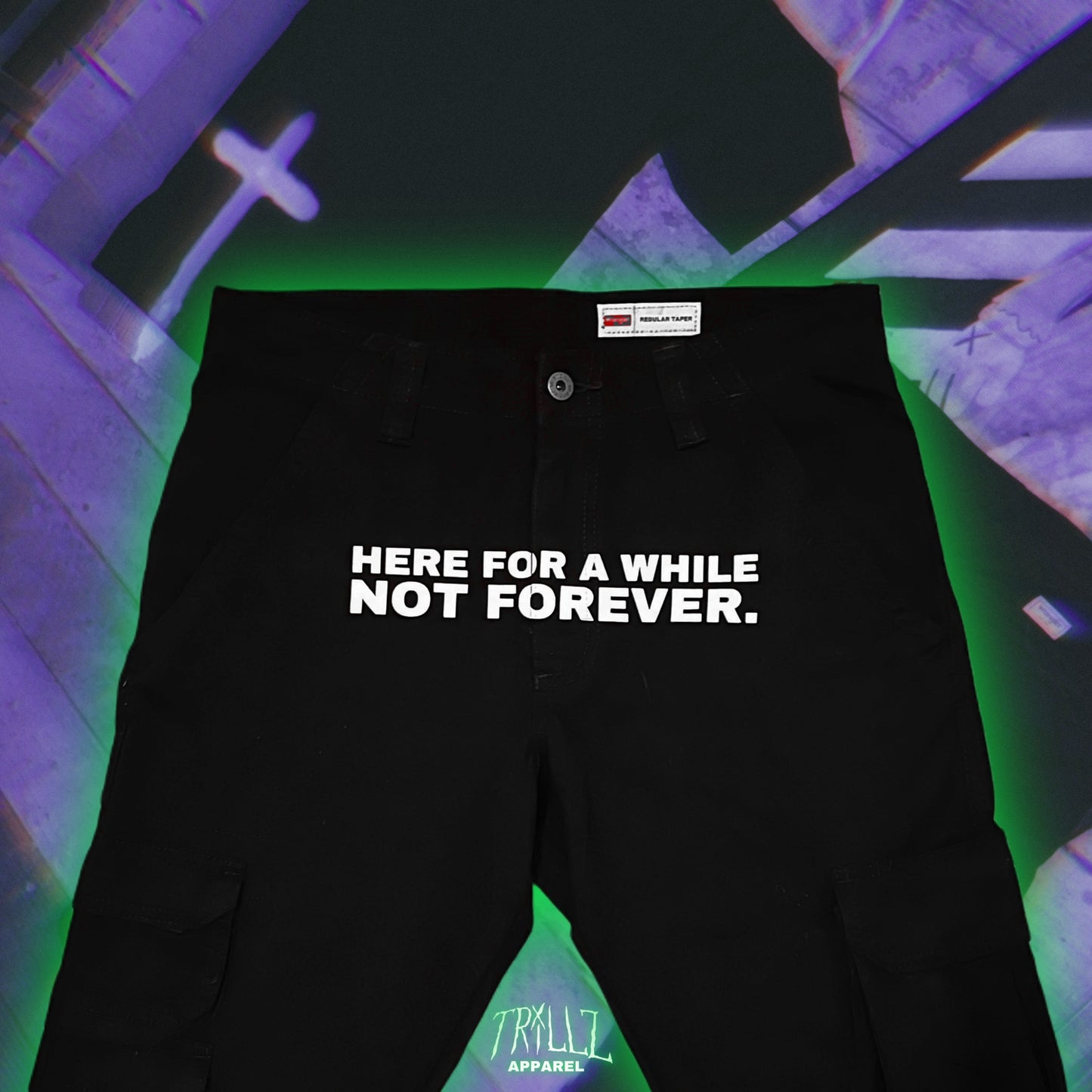 NOT FOREVER BLACK CARGO PANTS