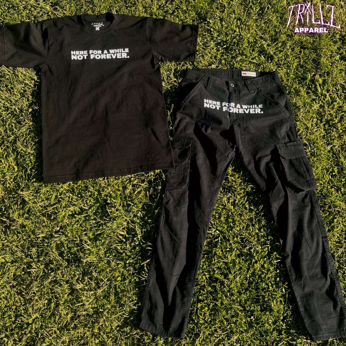 NOT FOREVER BLACK CARGO PANTS